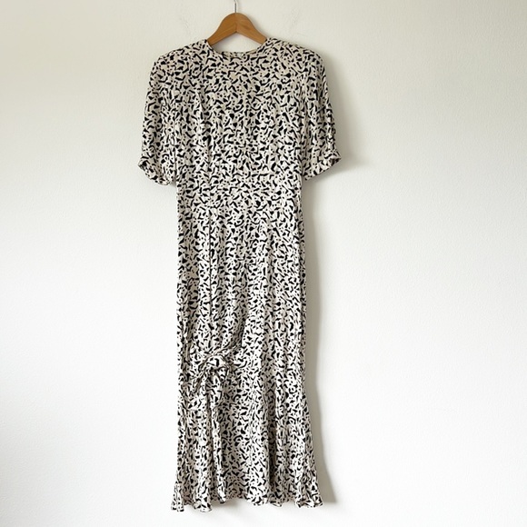 Vintage 100% Silk Floral MIDI Dress - Picture 9 of 16